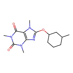 8-((3-Methylcyclohexyl)oxy)caffeine structure