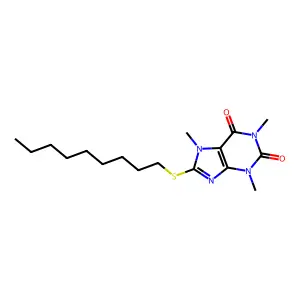 8-(Nonylthio)-caffeine structure