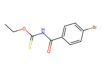 Carbamic acid, N-(4-bromobenzoyl)thio-, O-ethyl ester structure