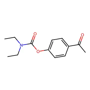 二乙基氨基甲酸4-乙酰苯酯 structure