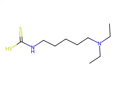Carbamic acid, N-(5-(diethylamino)pentyl)dithio- structure