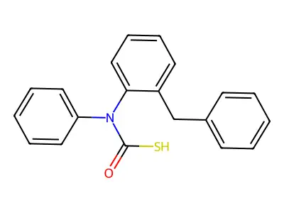 Carbamic acid, N,N-diphenylthio-, benzyl ester structure