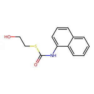 Carbamic acid, N-(1-naphthyl)thio-, S-(2-hydroxyethyl) ester structure