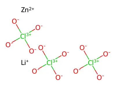 Lithium triperchloratozincate(II) structure