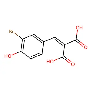 (3-溴-4-羟基亚苄基)丙二酸 structure