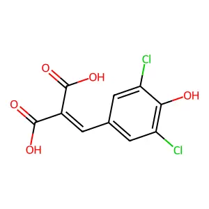 (3,5-二氯-4-羟基亚苄基)丙二酸 structure