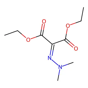 Diethyl oxomalonate dimethylhydrazone structure
