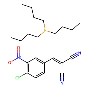 Malononitrile, 4-chloro-3-nitrobenzylidene-, compd. with tributylphosphine structure