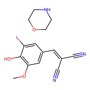Malononitrile, 2-(4-hydroxy-3-iodo-5-methoxybenzylidene)-compd. with morpholine structure