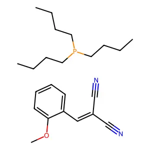 Malononitrile, 2-methoxybenzylidene-, compd. with tributylphosphine structure