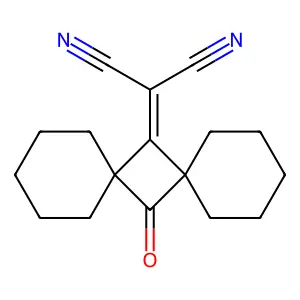 Malononitrile, (7-oxo-14-dispiro(5.1.5.1)tetradecanylidene)- structure
