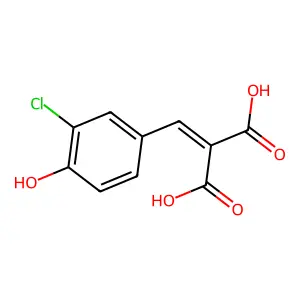 (3-氯-4-羟基亚苄基)丙二酸 structure