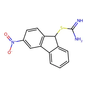 3-(hydroxy(oxido)amino)-9H-fluoren-9-yl imidothiocarbamate structure