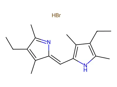 4-ethyl-2-[(4-ethyl-3,5-dimethyl-1H-pyrrol-2-yl)methylidene]-3,5-dimethylpyrrole structure