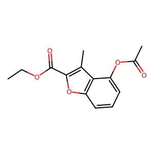 Ethyl 4-(acetyloxy)-3-methyl-1-benzofuran-2-carboxylate structure