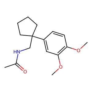 N-[[1-(3,4-dimethoxyphenyl)cyclopentyl]methyl]acetamide structure