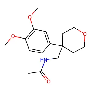 N-[[4-(3,4-dimethoxyphenyl)oxan-4-yl]methyl]acetamide structure