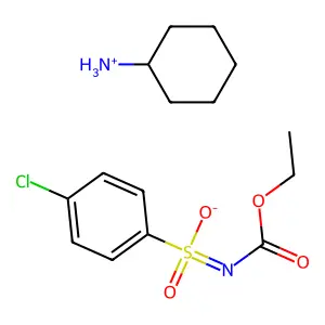 carbamic acid, n-(p-chlorobenzenesulfonyl), ethyl ester, cyclohexylamine salt structure