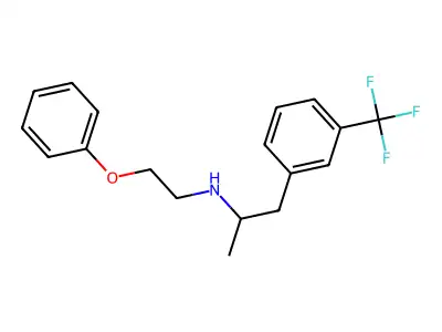 Phenethylamine, alpha-methyl-N-(2-phenoxyethyl)-m-trifluoromethyl- structure