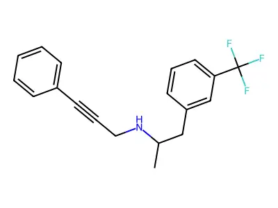 Phenethylamine, alpha-methyl-N-(3-phenyl-2-propynyl)-m-trifluoromethyl- structure