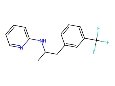 Phenethylamine, alpha-methyl-N-(2-pyridyl)-m-trifluoromethyl- structure