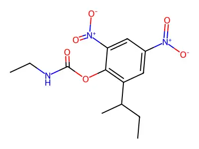2-(Butan-2-yl)-4,6-dinitrophenyl hydrogen ethylcarbonimidate structure