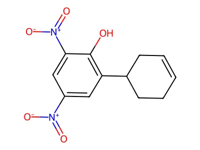 Phenol, 2-(3-cyclohexenyl)-4,6-dinitro- structure