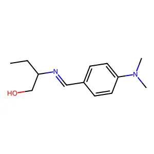 2-((p-Dimethylaminobenzylidene)amino)-1-butanol structure