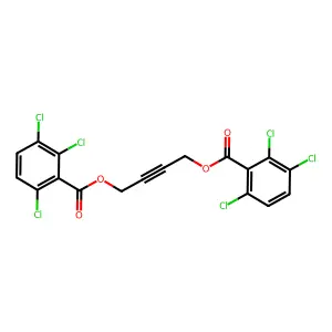 2-Butyne-1,4-diol, bis(2,3,6-trichlorobenzoate) structure
