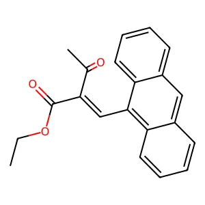 Ethyl 2-(9-anthracenylmethylene)-3-oxobutanoate structure
