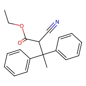Ethyl 2-cyano-3,3-diphenylbutanoate structure