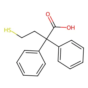 2,2-Diphenyl-4-mercapto-butyric acid structure