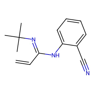 (1E)-N'-tert-Butyl-N-(2-cyanophenyl)prop-2-enimidamide structure