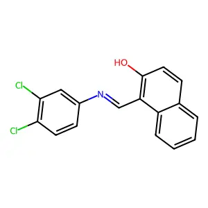 1-(3,4-Dichlorophenyliminomethyl)-2-naphthol structure