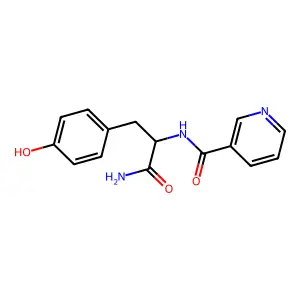 A-(pyridin-3-ylcarbonyl)tyrosinamide structure