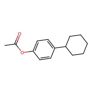 (4-Cyclohexylphenyl) acetate structure
