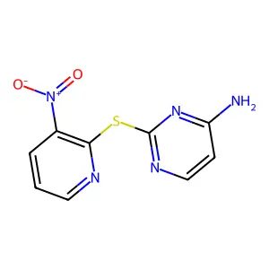 2-((3-硝基-2-吡啶基)硫代)嘧啶-4-胺 structure