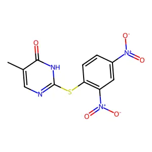 4(1H)-Pyrimidinone, 2-((2,4-dinitrophenyl)thio)-5-methyl- structure