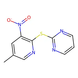 2-(5-Methyl-3-nitropyridin-2-yl)sulfanylpyrimidine structure