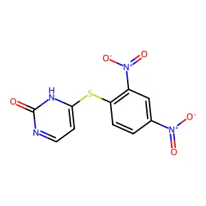 2(1H)-Pyrimidine, 4-((2,4-dinitrophenyl)thio)- structure
