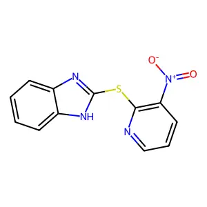 2-(3-nitropyridin-2-yl)sulfanyl-1H-benzimidazole structure