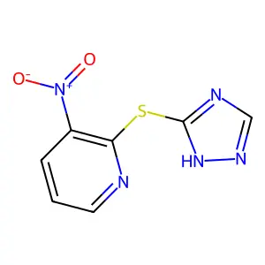 3-nitro-2-(1H-1,2,4-triazol-3-ylsulfanyl)pyridine structure