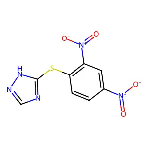 1H-1,2,4-Triazole, 3-((2,4-dinitrophenyl)thio)- structure