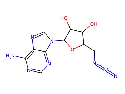 2-(6-Aminopurin-9-yl)-5-(azidomethyl)oxolane-3,4-diol structure