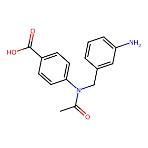 4-[Acetyl-[(3-aminophenyl)methyl]amino]benzoic acid structure