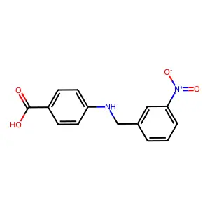 4-[(3-Nitrophenyl)methylamino]benzoic acid structure