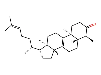 4-Methylcholesta-8,24-dien-3-one structure