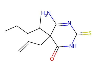 5-Allyl-5-(pent-2-yl)-4-imino-2-thiobarbituric Acid structure