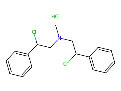 Phenethylamine, N-methyl-N-(beta-chlorophenethyl)-, hydrochloride structure