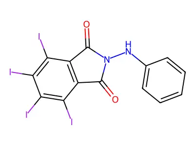 Phthalimide, N-anilinotetraiodo- structure
